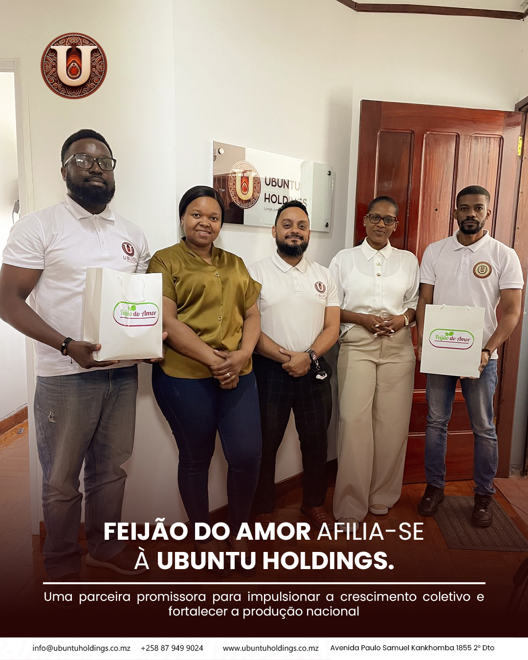 Publicação original da parceria Feijão do Amor com a Ubuntu Holdings