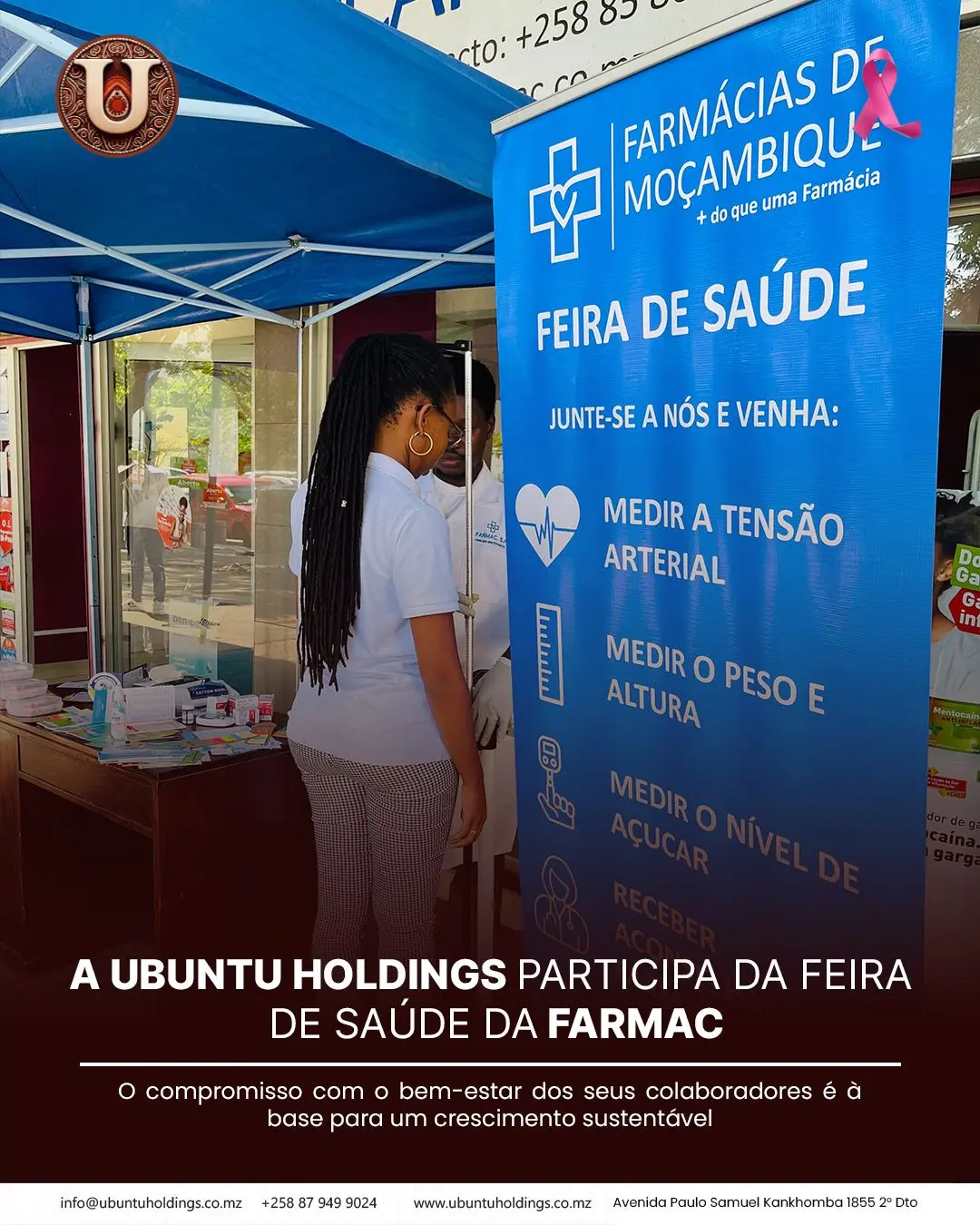 Momento Ubuntu na Feira de Saúde organizada pela FARMAC